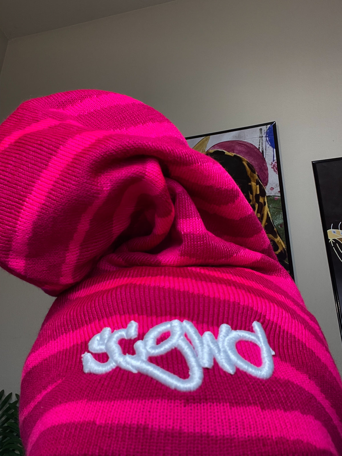 Double Pink Beanie