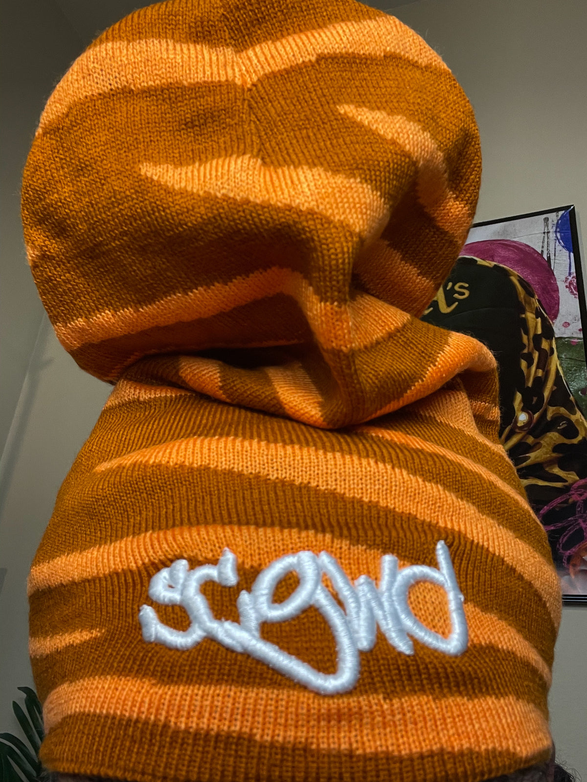 Double Orange Beanie