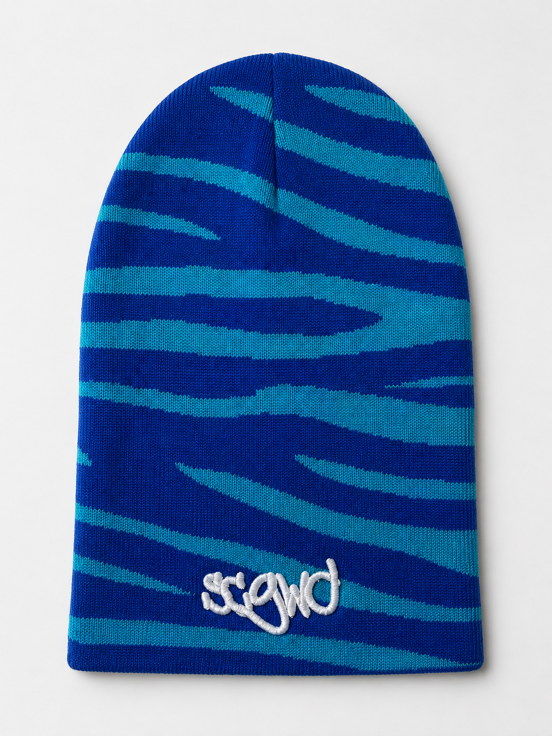 Double Blue Beanie
