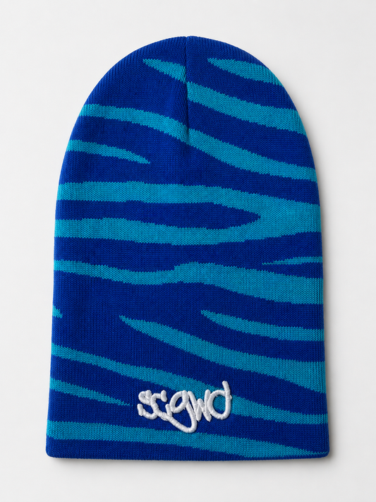 Double Blue Beanie