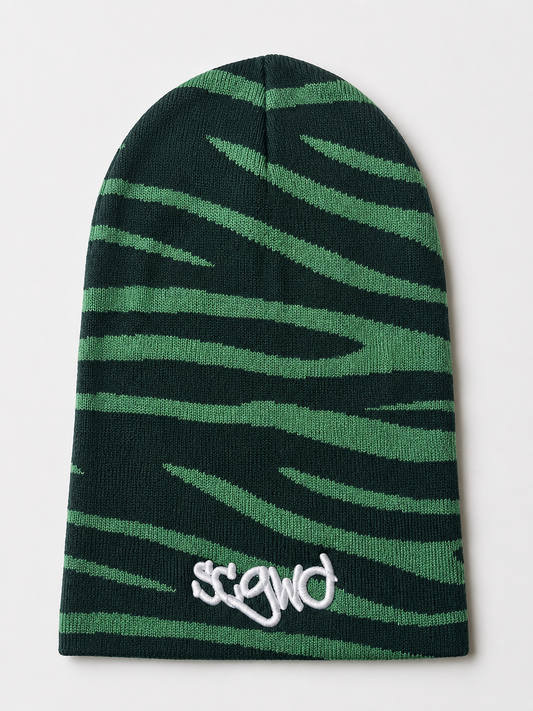 Double Green Beanie