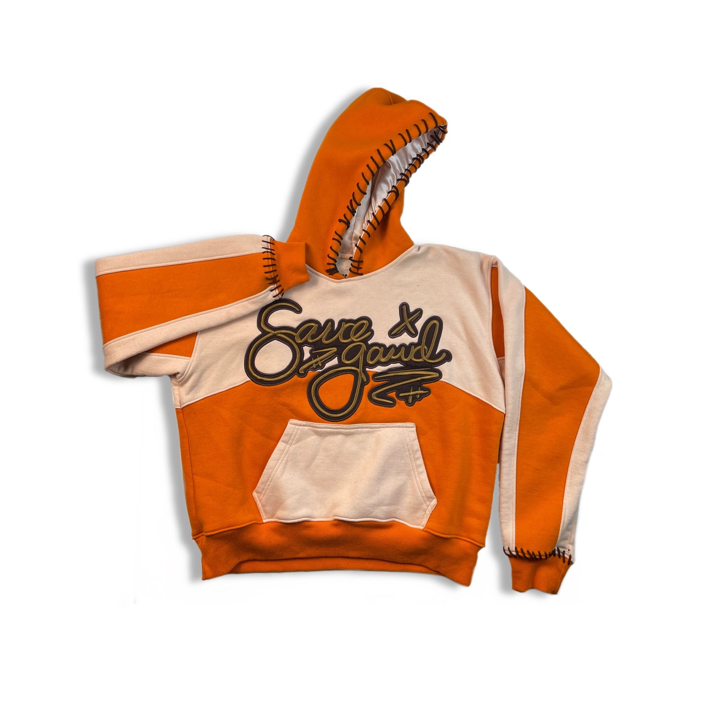 Orange Color Block Hoodie PREORDER